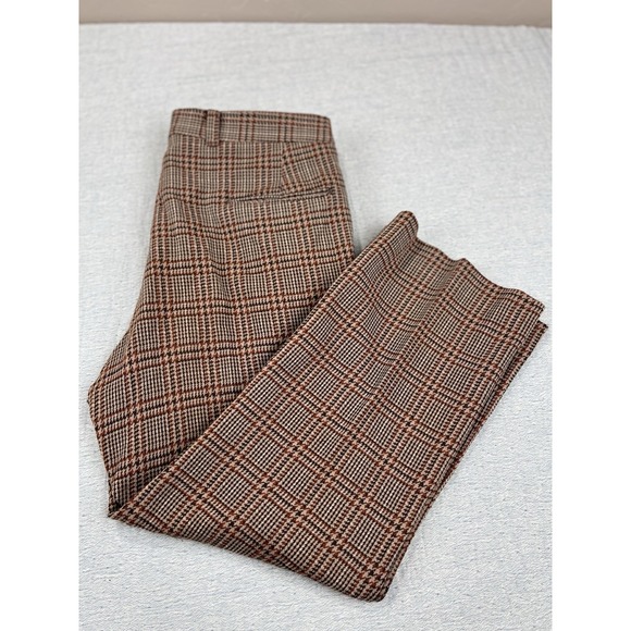 Vintage '70s‎ LEVI'S Panatela Men's 36"X27" Plaid Flaired Pant - Picture 1 of 12